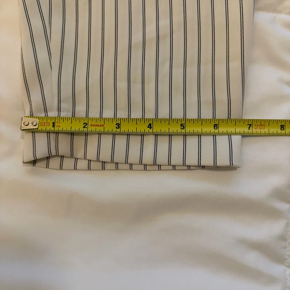 Express High Rise White Pants with Black Stripes - Picture 11 of 11